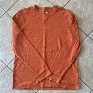 Sonoma Rust Ribbed Crewneck Top
